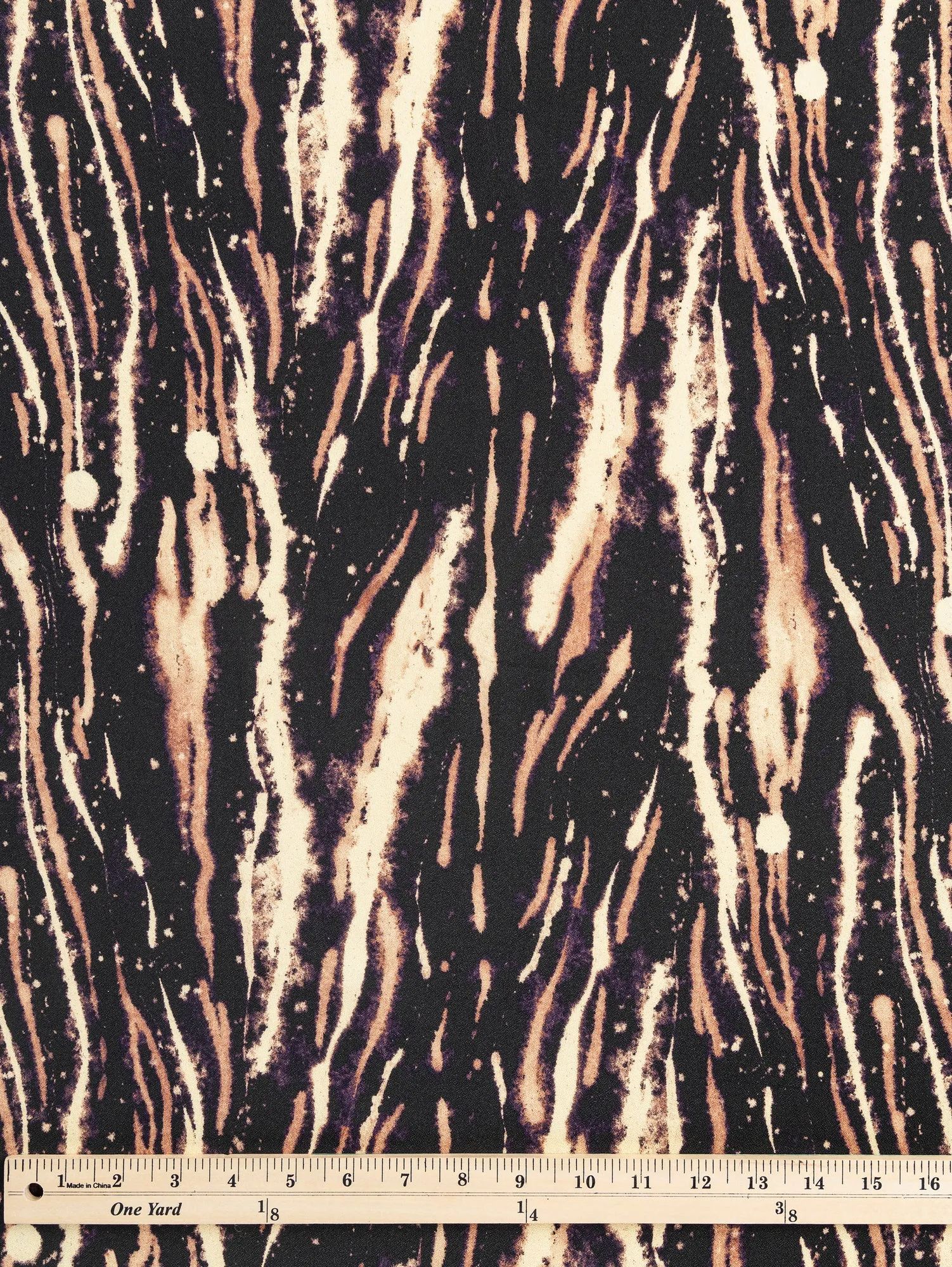 Tiger Print Ecovero Viscose Crepe - Black   Brown