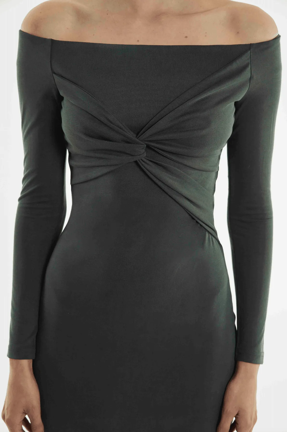 TURN AROUND OFF SHOULDER MINI | FOREST