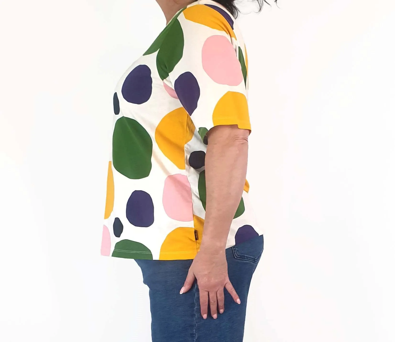 Uniqlo x Marimekko colourful polka dot tee shirt size XL