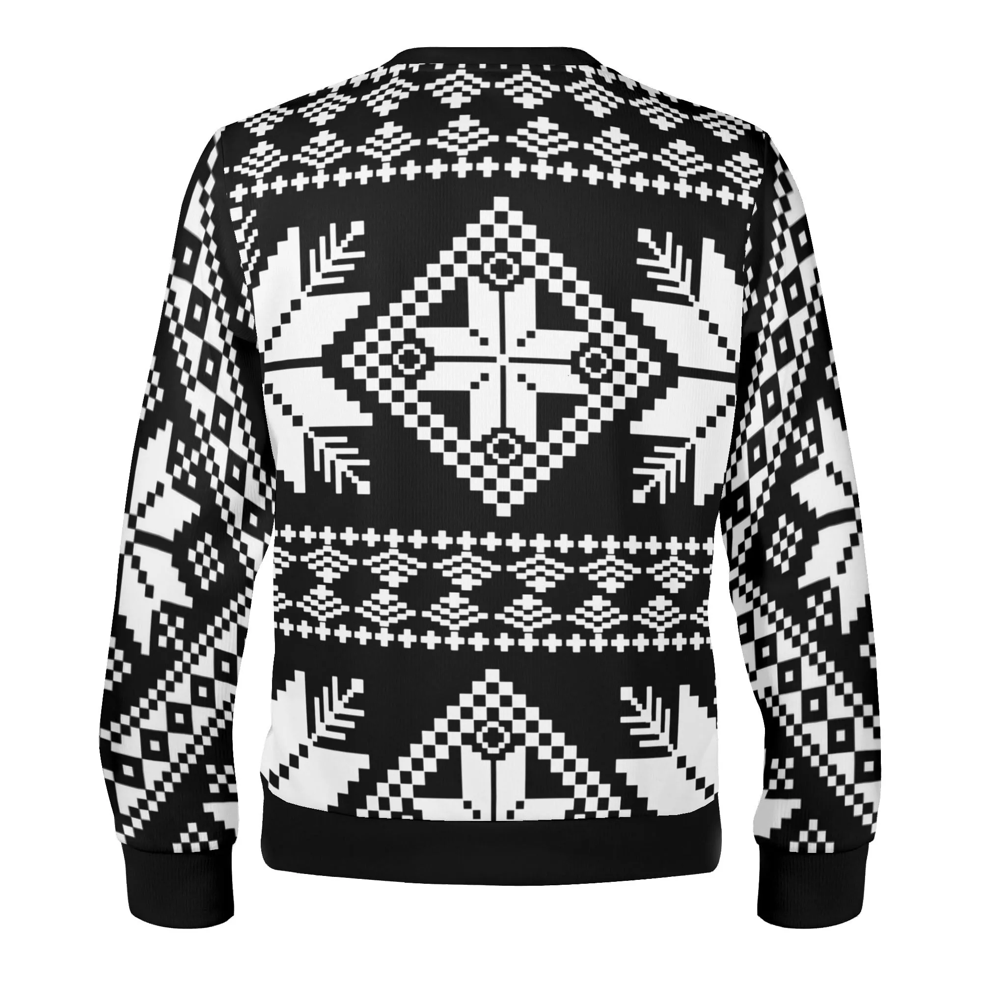 Unisex Gothic Drunk Elves Matter Typography Ugly Christmas Sweatshirt