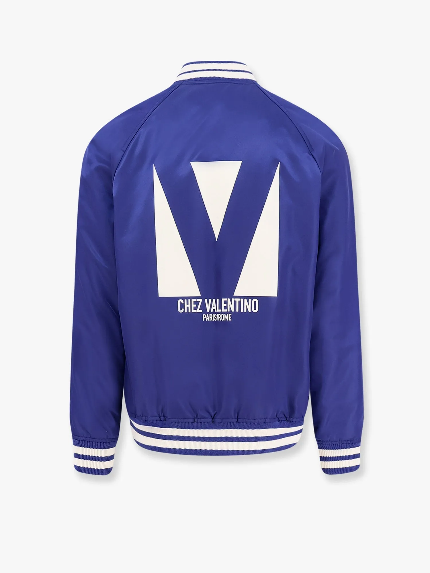 Valentino Nylon Jacket With Frontal And Back Chez Valentino Print