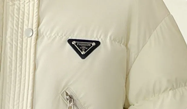 Vintage-Inspired Stain-Resistant Puffer Jacket for Women