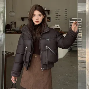 Vintage-Inspired Stain-Resistant Puffer Jacket for Women