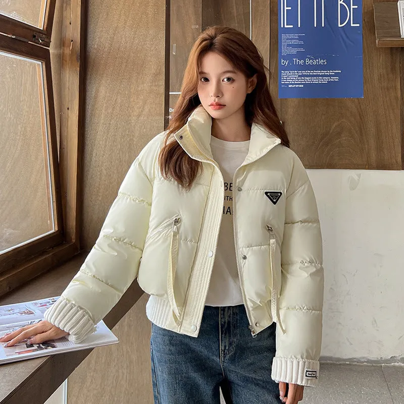 Vintage-Inspired Stain-Resistant Puffer Jacket for Women