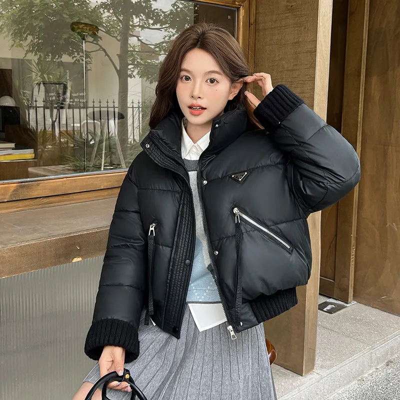 Vintage-Inspired Stain-Resistant Puffer Jacket for Women