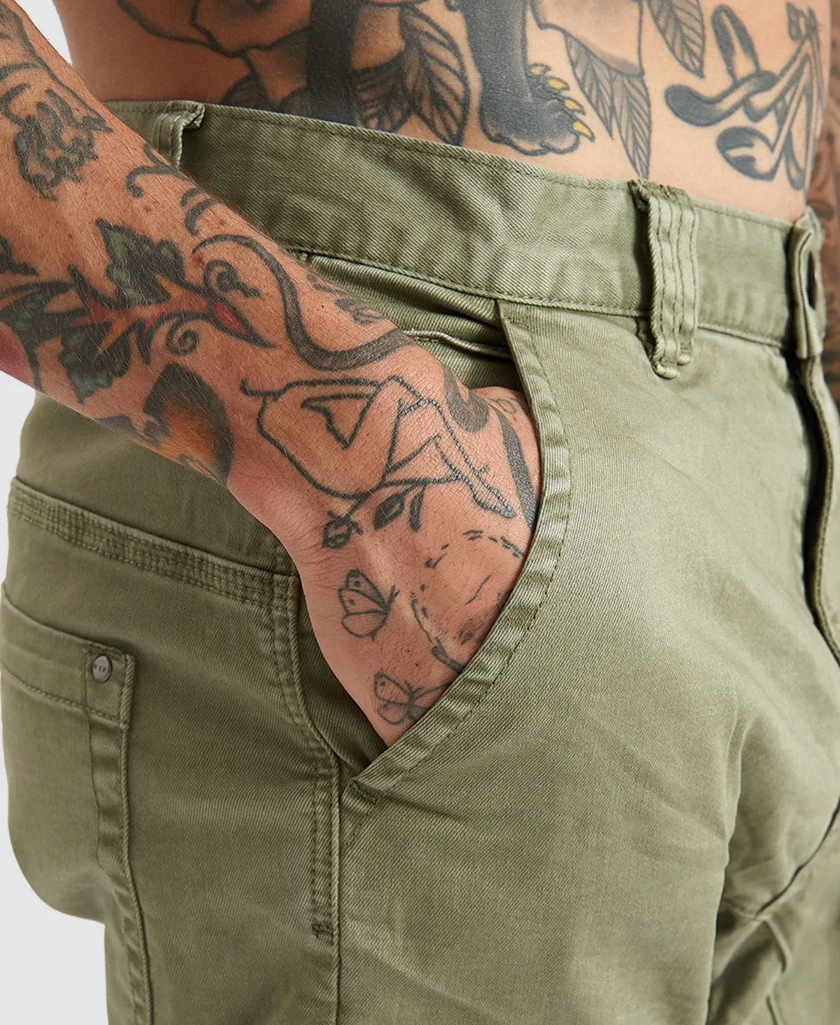 Viper Denim Jogger Khaki