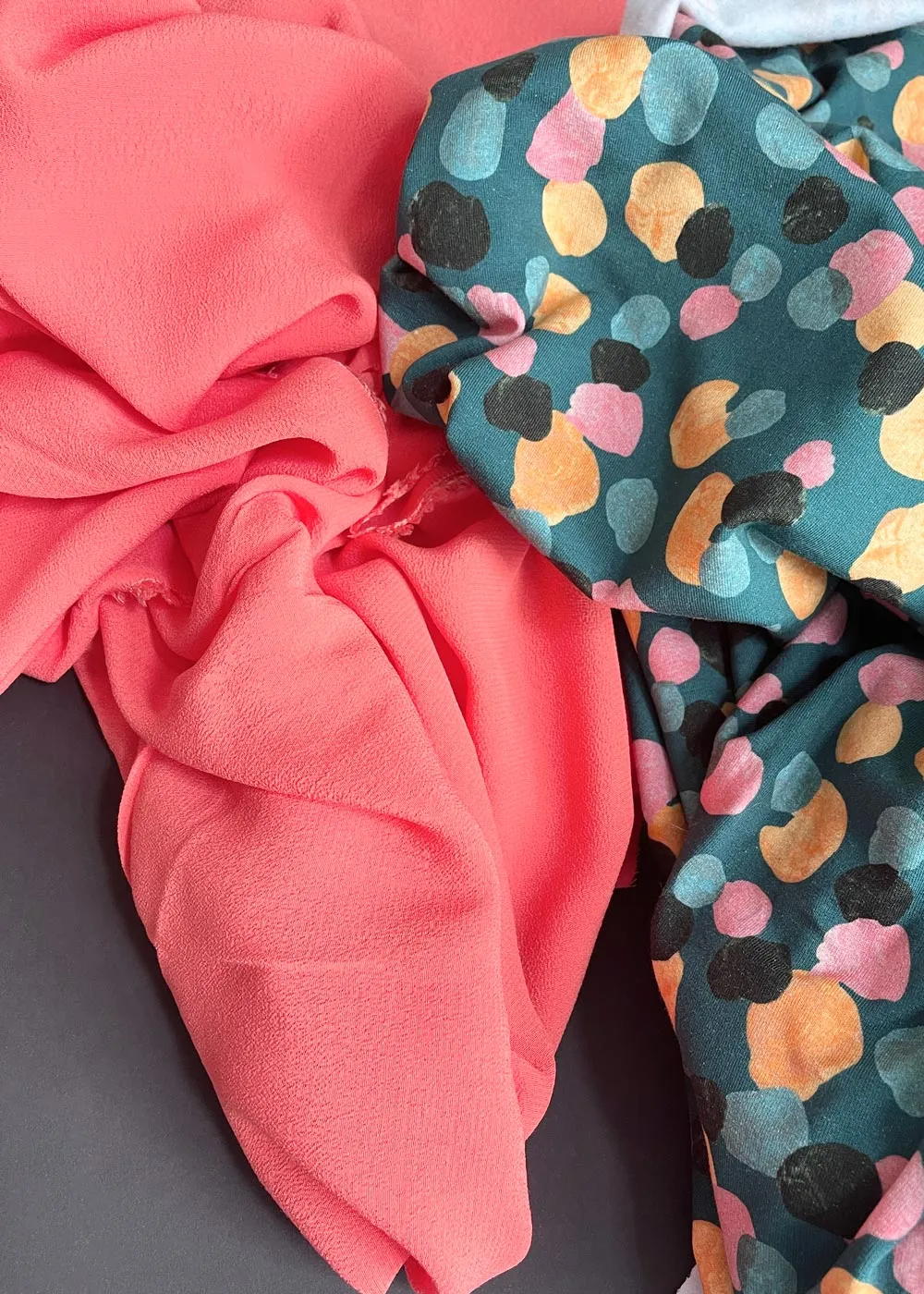Viscose Moss Crepe - Coral Orange