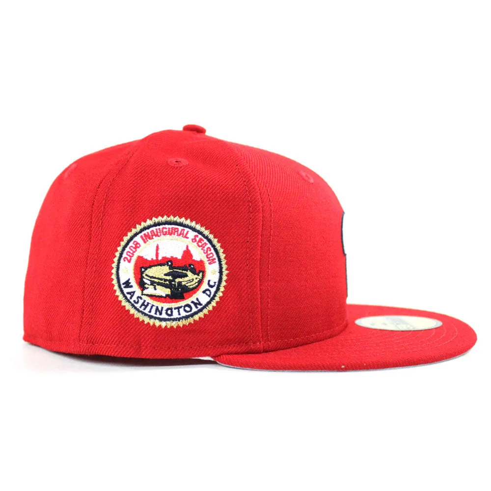 Washington Nationals 2008 INAUGURAL SEASON New Era 59Fifty Fitted Hat (Red Gray Under Brim)