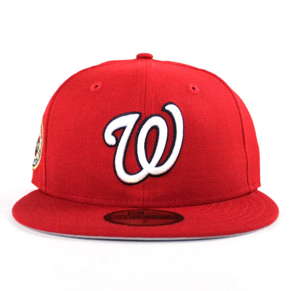 Washington Nationals 2008 INAUGURAL SEASON New Era 59Fifty Fitted Hat (Red Gray Under Brim)