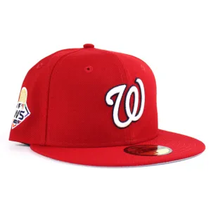 Washington Nationals 2019 World Series New Era 59Fifty Fitted Hat (Red Gray Under Brim)