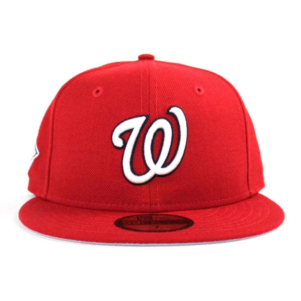 Washington Nationals 2019 World Series New Era 59Fifty Fitted Hat (Red Gray Under Brim)