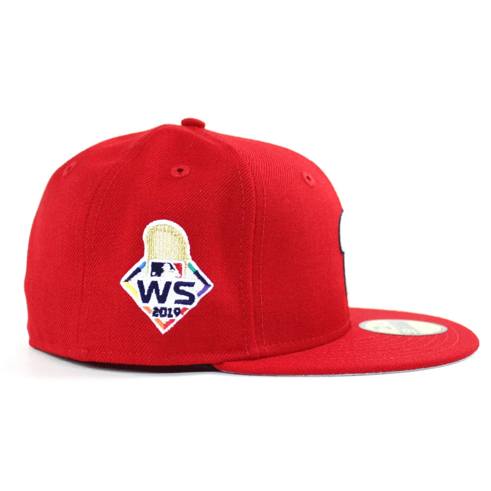 Washington Nationals 2019 World Series New Era 59Fifty Fitted Hat (Red Gray Under Brim)