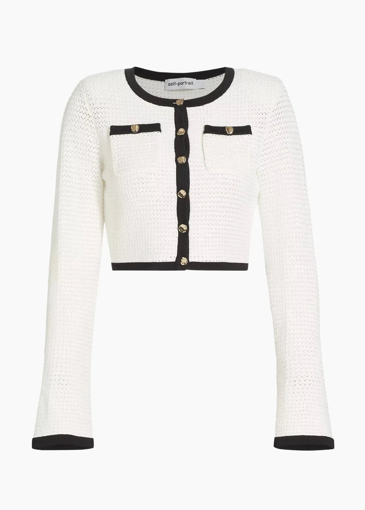 White Crochet Cardigan (White)