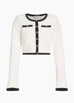 White Crochet Cardigan (White)
