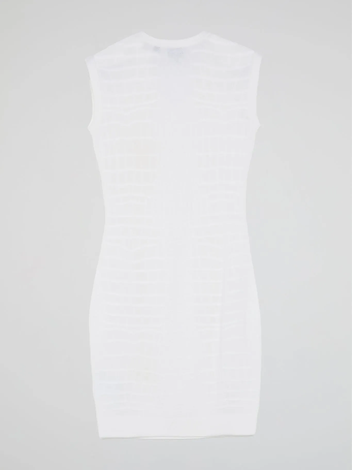 White Reptilian Sleeveless Dress