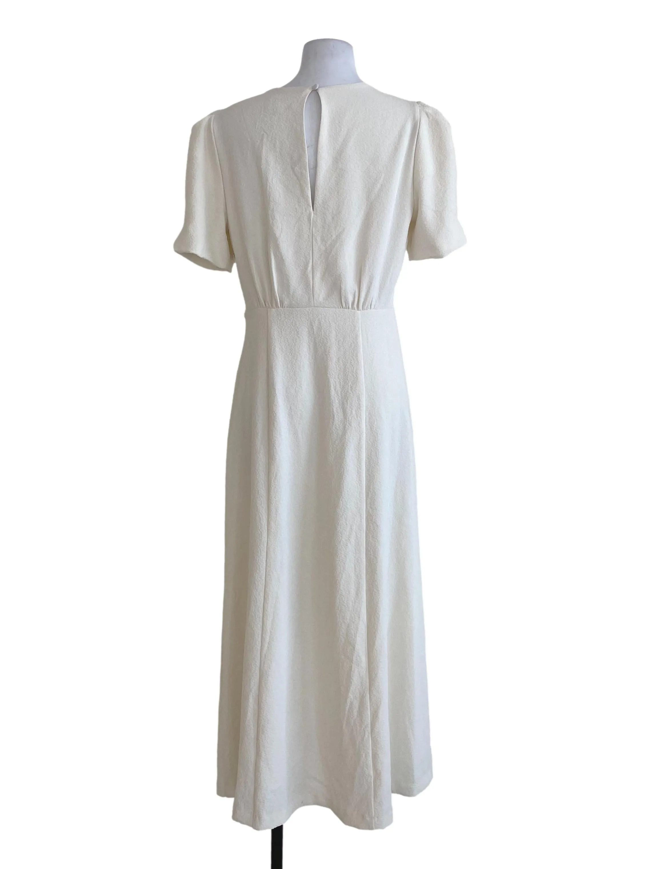 White Textured Maxi Dress
