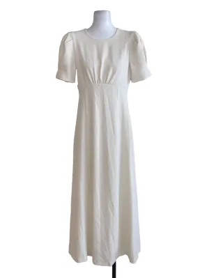 White Textured Maxi Dress