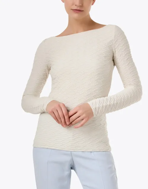 White Textured Top