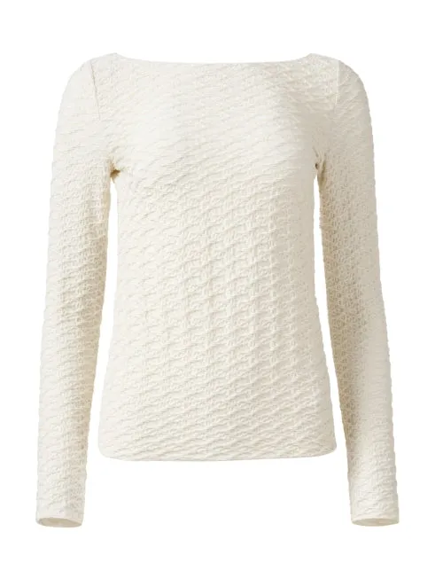 White Textured Top
