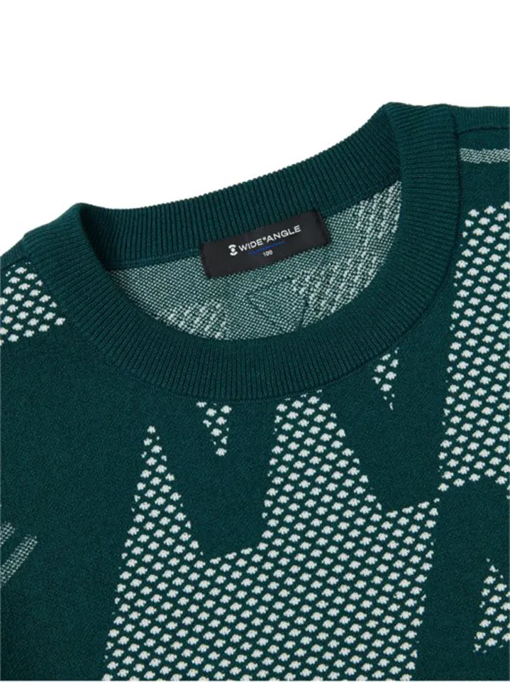 WideAngle: Men's CO Iconic Checker Round Sweater -2 colors
