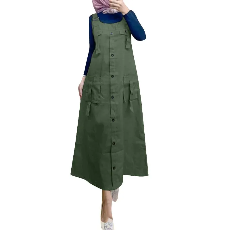 Women Maxi Dress Solid Color Wide Halter Dress Comftable Workwear Wide Straps Long Dress plus Size