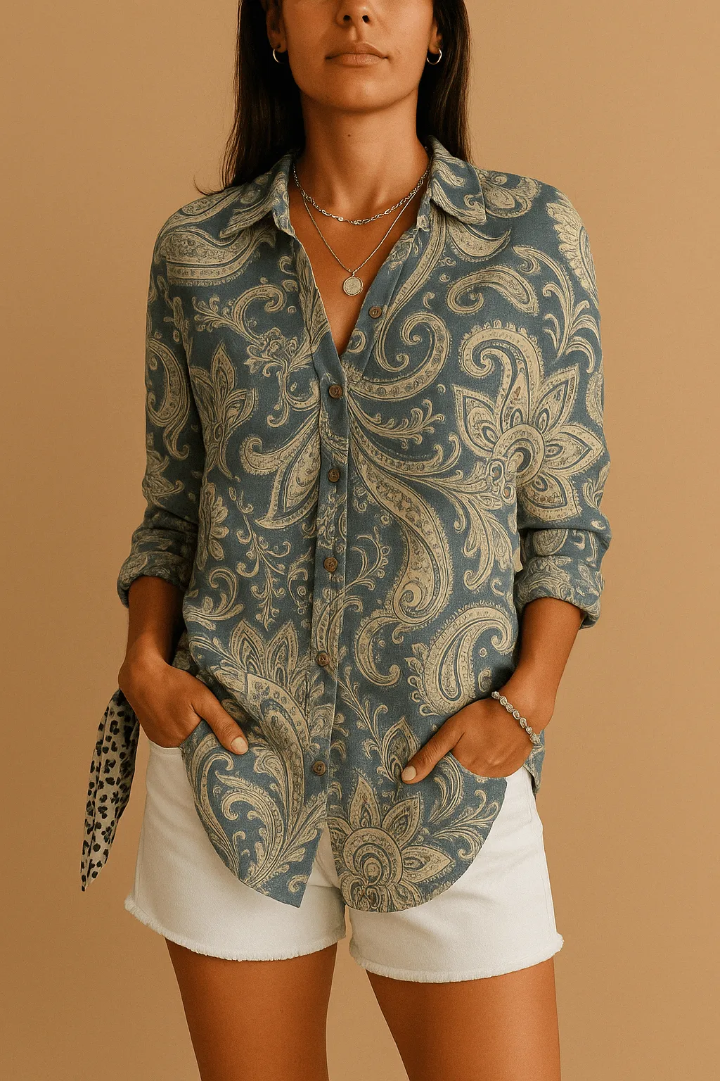 Women's Floral Blouse Long Sleeve Tops