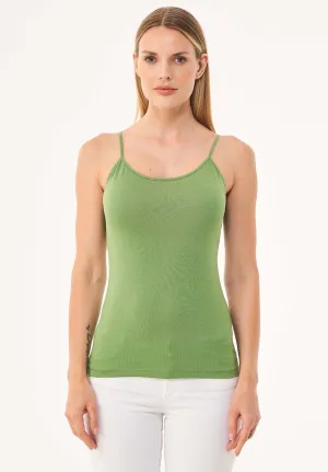 Women's Lyocell Blend Spaghetti Strap Top Grass Green
