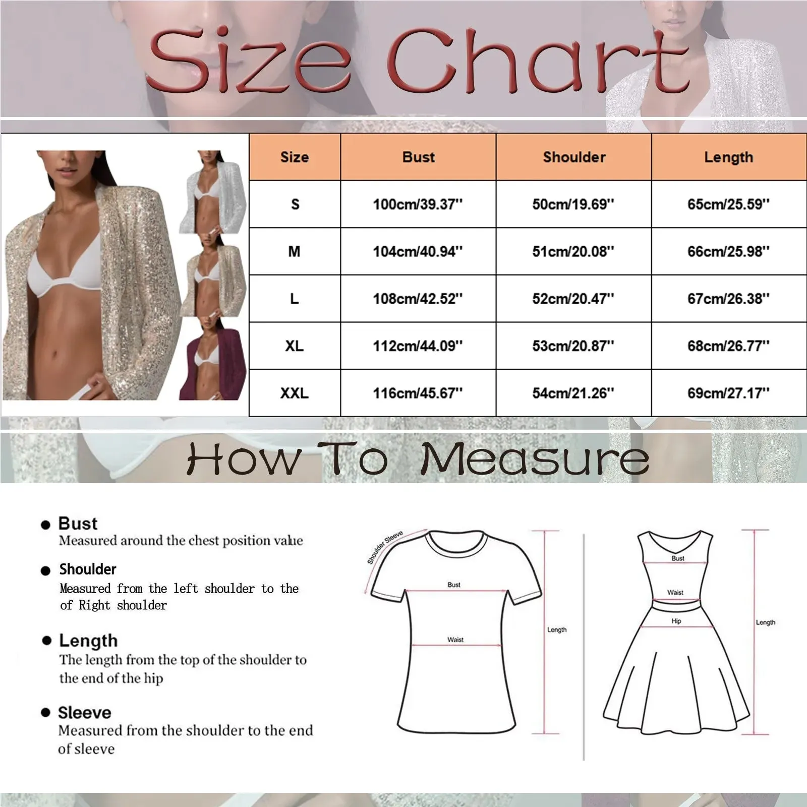 Women's Sequin Long Sleeve Jacket Medium Long Small Suit Lapel Solid Color Blazers Coat Womens Plus Size Open Front Outwears