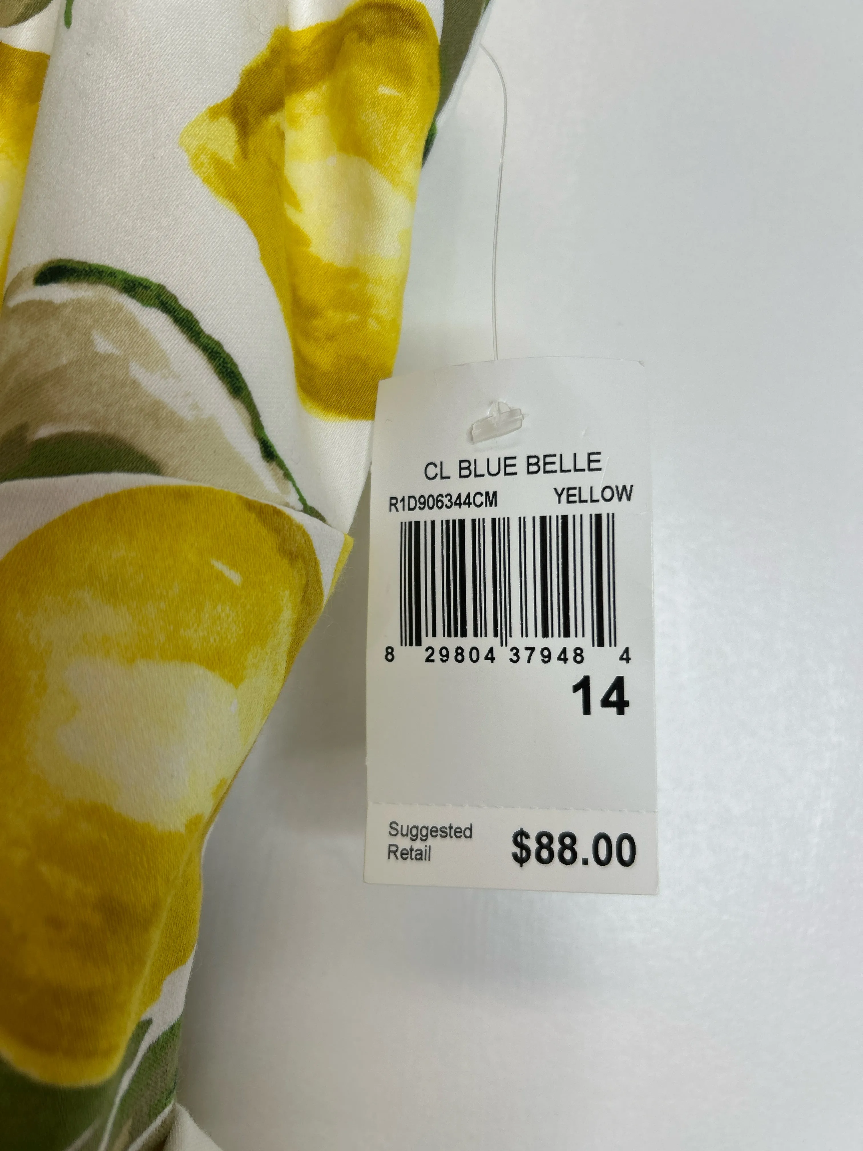 Womens Size 14 Misses Yellow ChrisMclaughlin NWT Dress