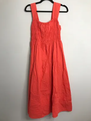 Womens Size Lg Misses Orange Pinch Dress