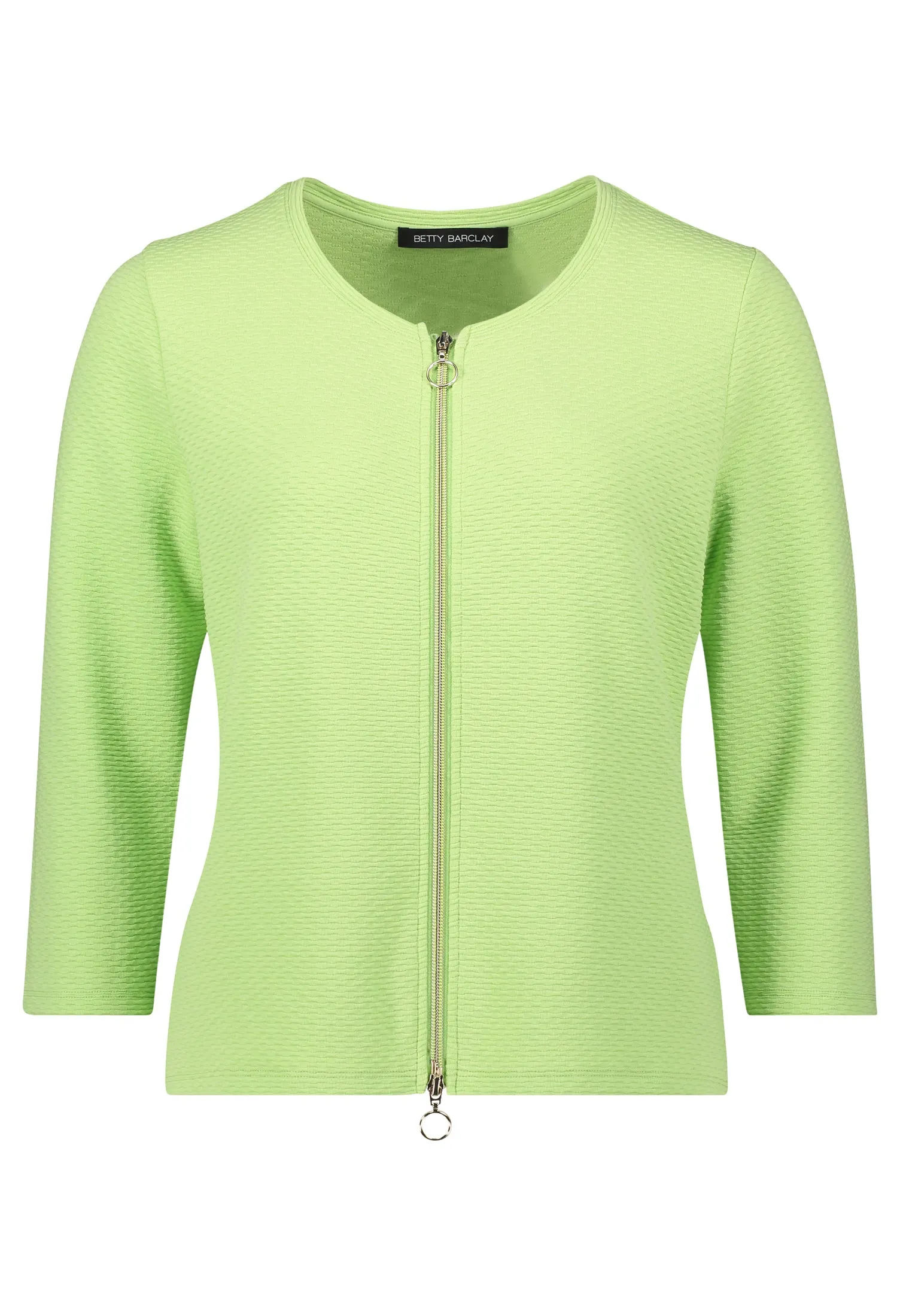 Zip up round neck jacket