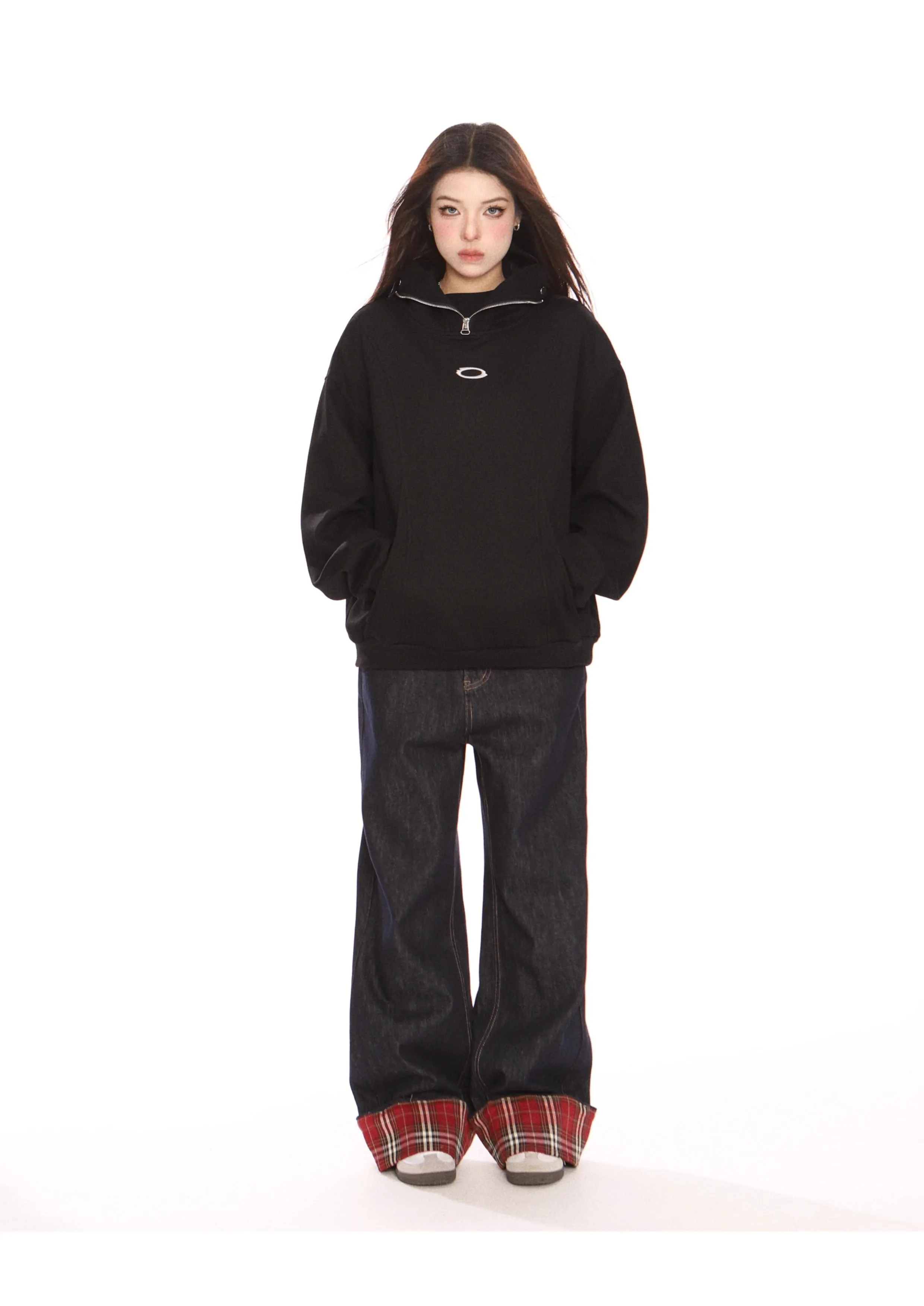 Zipper detail Clean fit Hoodie